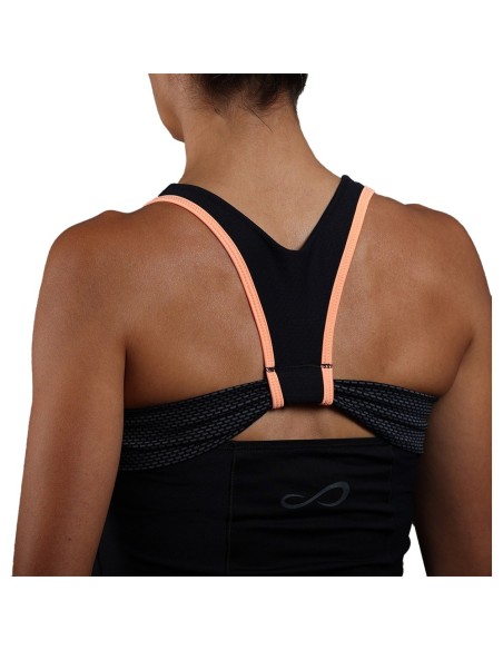 Camiseta Endless Starlett 30200 Black Salmon Mujer | Ofertas de pádel